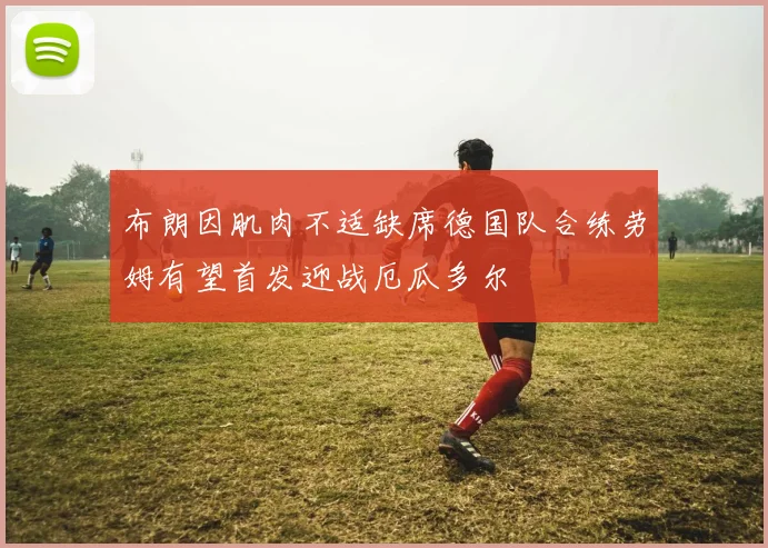 布朗因肌肉不适缺席德国队合练劳姆有望首发迎战厄瓜多尔